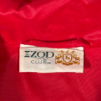 Vintage Izod Jacket Adult LARGE Red Windbreaker Bomber Nylon Club Preppy 80s