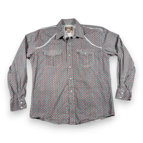Cowboy Legend Western Shirt Adult EXTRA LARGE Purple Teal Medallion Cowboy