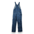 Carhartt Overalls Mens 32x34 Blue Bib Cotton Dark Wash Denim Workwear OR4672