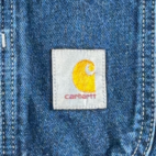 Carhartt Overalls Mens 32x34 Blue Bib Cotton Dark Wash Denim Workwear OR4672