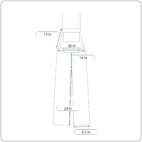 Carhartt Overalls Mens 32x34 Blue Bib Cotton Dark Wash Denim Workwear OR4672