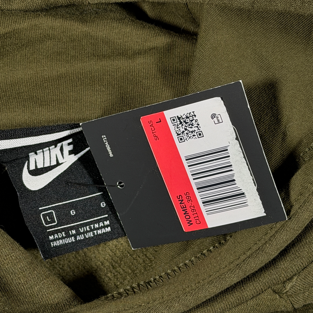 Nike Sweater Womens LARGE Green Hoodie Sweatshirt Spell Out Swoosh With Tags-4 Nike Sweater Womens LARGE Green Hoodie Sweatshirt Spell Out Swoosh With Tags