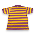 Vintage Pellepelle Polo Shirt Adult 4XL Purple Yellow Striped Hip Hop Y2K