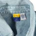 Vintage Miller Lite Shirt Adult SMALL Blue Denim Moondog Pub Bar Workwear 90s