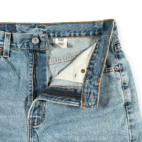 Vintage Levis Jean Shorts Mens 32 Blue Light Wash Denim 505 Regular Fit USA 90s