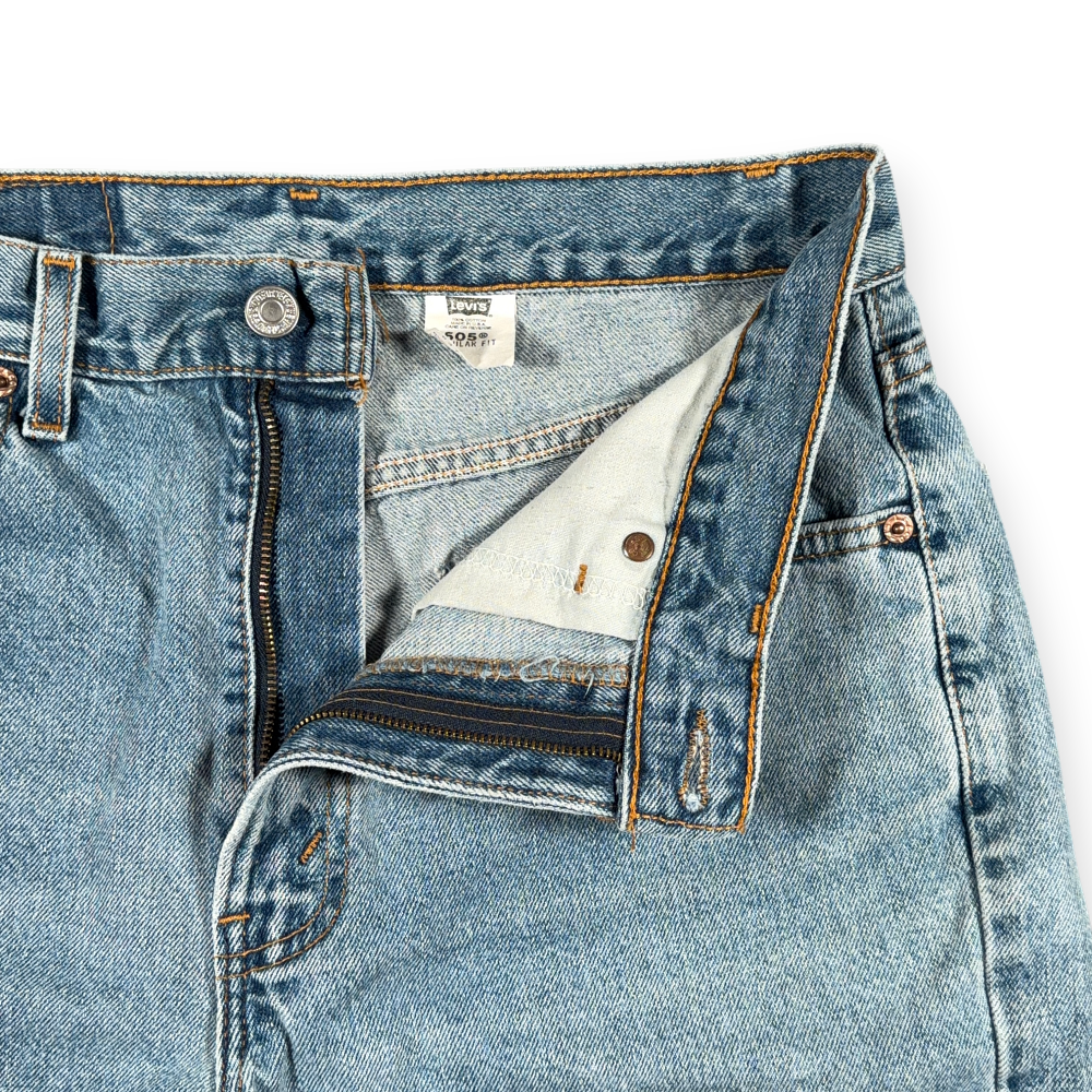 Vintage Levis Jean Shorts Mens 32 Blue Light Wash Denim 505 Regular Fit USA 90s-3 Vintage Levis Jean Shorts Mens 32 Blue Light Wash Denim 505 Regular Fit USA 90s