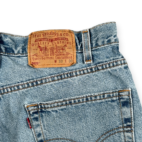 Vintage Levis Jean Shorts Mens 32 Blue Light Wash Denim 505 Regular Fit USA 90s