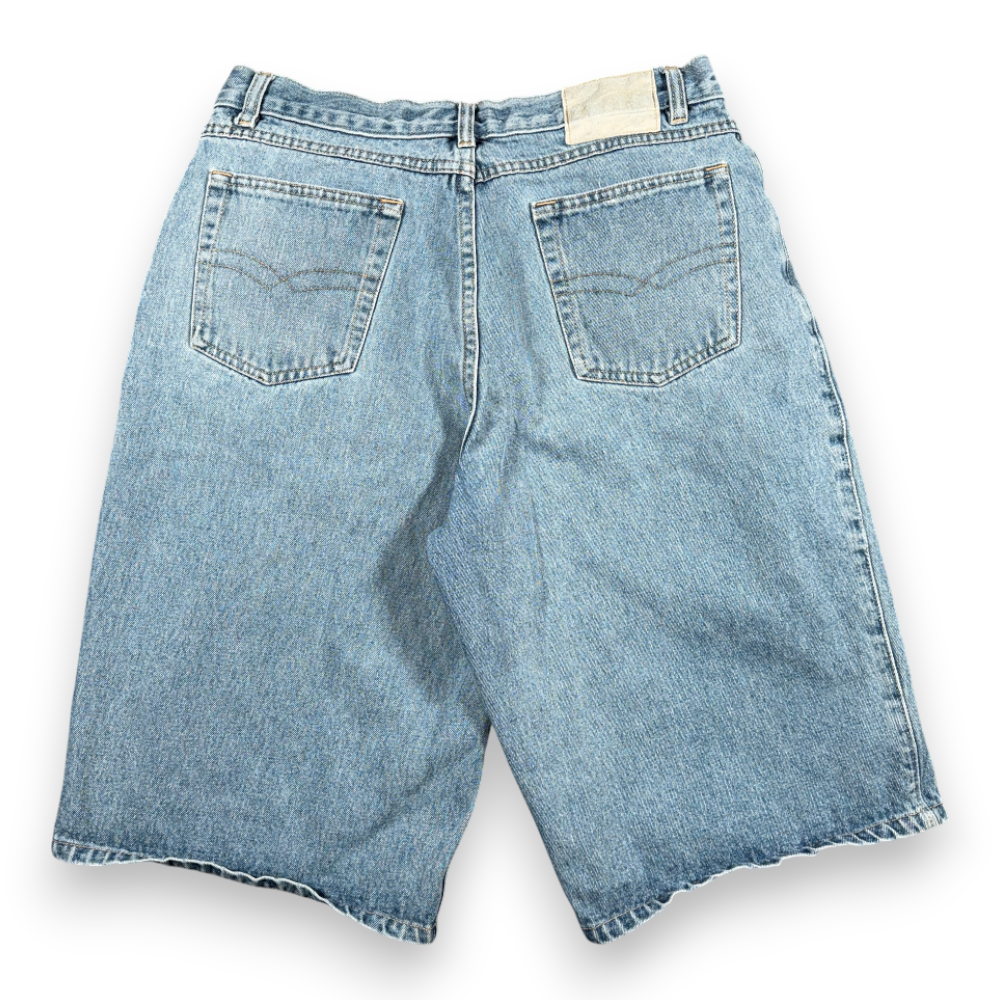 Vintage Bugle Boy Shorts Mens 30 Blue Jean Denim Wide Leg Baggy Skater 90s-2 Vintage Bugle Boy Shorts Mens 30 Blue Jean Denim Wide Leg Baggy Skater 90s