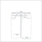 Vintage Bugle Boy Shorts Mens 30 Blue Jean Denim Wide Leg Baggy Skater 90s