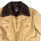 Vintage JC Penney Jacket Adult LARGE 42 Brown Canvas Sherpa Chore Western 70s