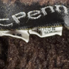 Vintage JC Penney Jacket Adult LARGE 42 Brown Canvas Sherpa Chore Western 70s