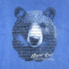Vintage Black Bear Shirt Adult MEDIUM Blue Alligator River Wildlife Refuge Y2K