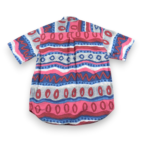 Vintage Absctract Art Shirt Adult EXTRA LARGE Pink Blue Geometric Striped 90s