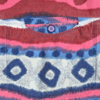 Vintage Absctract Art Shirt Adult EXTRA LARGE Pink Blue Geometric Striped 90s