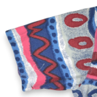 Vintage Absctract Art Shirt Adult EXTRA LARGE Pink Blue Geometric Striped 90s