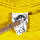 Woodys Longboards Shirt Adult LARGE Yellow Hawaii Surfing Hula Girl Funny Y2K