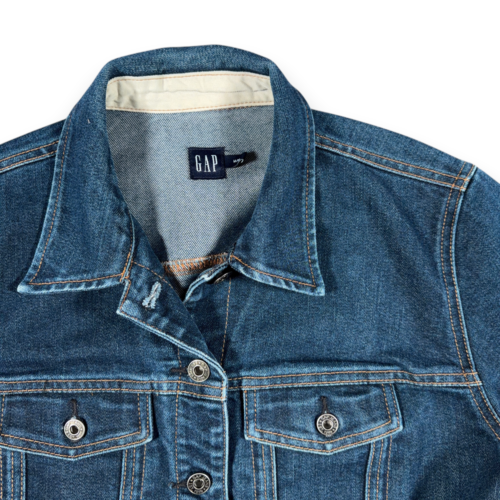 Vintage Gap Jacket Womens MEDIUM Blue Dark Wash Denim Jean Cotton Blend Y2K-2 Vintage Gap Jacket Womens MEDIUM Blue Dark Wash Denim Jean Cotton Blend Y2K