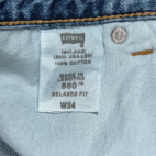 Vintage Levis 550 Shorts Mens 34 Blue Medium Wash Cotton Denim Jean Relaxed Y2K