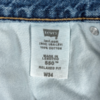 Vintage Levis 550 Shorts Mens 34 Blue Medium Wash Cotton Denim Jean Relaxed Y2K