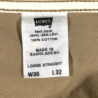 Vintage Levis Cargo Pants Mens 36x30 Brown Loose Straight Baggy Y2K 36x32 Tag