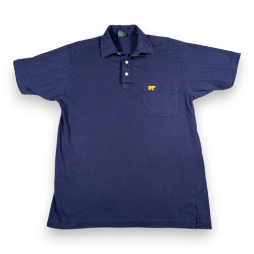 Vintage Jack Nicklaus Polo Shirt Adult SMALL Blue Golf Golden Bear Preppy 80s