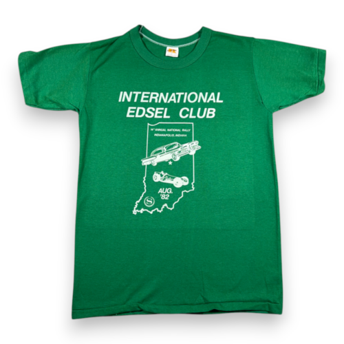 Vintage International Edsel Club Shirt Adult SMALL Green Cars Automobile USA 80s