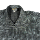 Vintage Pop Icon Shirt Adult MEDIUM Gray Silver Metallic Mesh Raver Club USA 90s