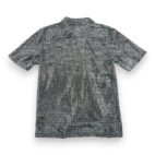 Vintage Pop Icon Shirt Adult MEDIUM Gray Silver Metallic Mesh Raver Club USA 90s