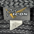 Vintage Pop Icon Shirt Adult MEDIUM Gray Silver Metallic Mesh Raver Club USA 90s