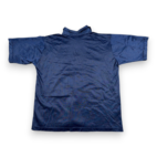 Vintage Mossimo Shirt Adult MEDIUM Blue Polyester Snaup Up Mesh Surfer USA 90s