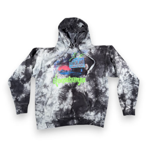 Goosebumps Horrorland Sweater Adult MEDIUM Gray Tie Dye Sweatshirt Hoodie Stine