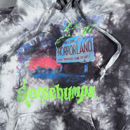 Goosebumps Horrorland Sweater Adult MEDIUM Gray Tie Dye Sweatshirt Hoodie Stine-2 Goosebumps Horrorland Sweater Adult MEDIUM Gray Tie Dye Sweatshirt Hoodie Stine