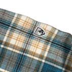 Kuhl Shirt Adult MEDIUM Blue Yellow Plaid Flannel Cotton Tencel Outdoor Hiking