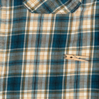 Kuhl Shirt Adult MEDIUM Blue Yellow Plaid Flannel Cotton Tencel Outdoor Hiking