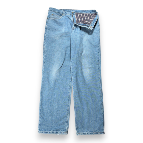 Vintage LL Bean Jeans Mens 36x33 Blue Double L Flannel Lined Natural Fit 90s