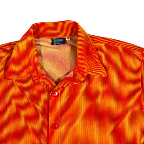 Vintage Positano Shirt Adult MEDIUM Orange Red Neon Corduroy Rave Club Camp 90s-2 Vintage Positano Shirt Adult MEDIUM Orange Red Neon Corduroy Rave Club Camp 90s