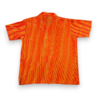 Vintage Positano Shirt Adult MEDIUM Orange Red Neon Corduroy Rave Club Camp 90s