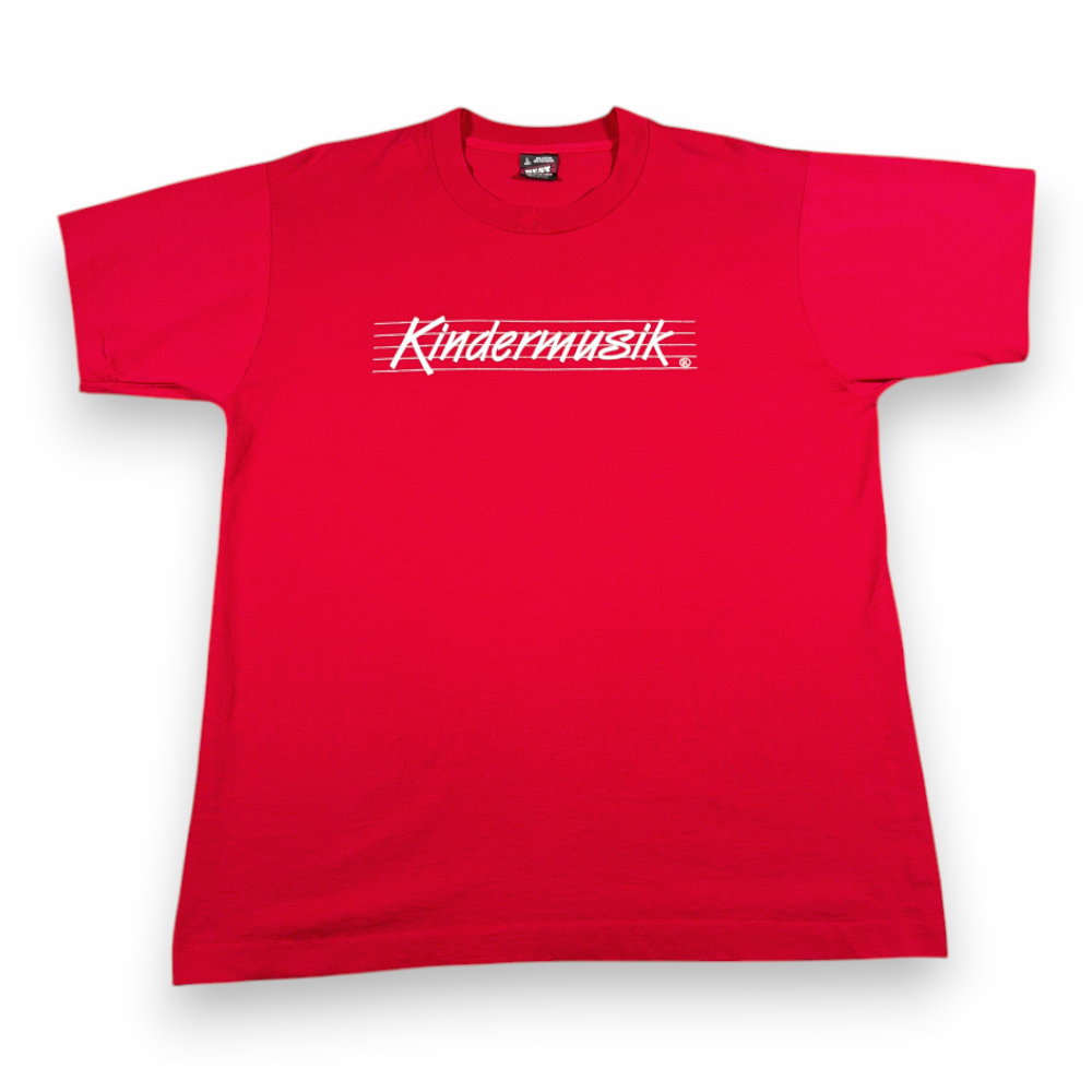 Vintage Kindermusik Shirt Adult LARGE Red Children Music Learning School USA 90s-1 Vintage Kindermusik Shirt Adult LARGE Red Children Music Learning School USA 90s