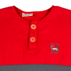 Vintage Canada Sweater Adult LARGE Red Gray Sweatshirt Henley Lake Louise 80s