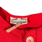 Vintage Canada Sweater Adult LARGE Red Gray Sweatshirt Henley Lake Louise 80s