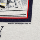 Vintage FDNY Shirt Adult LARGE White Fire Department Flag 911 USA Deadstock Y2K