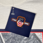 Vintage FDNY Shirt Adult LARGE White Fire Department Flag 911 USA Deadstock Y2K