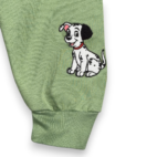 Disney 101 Dalmatians Sweater Womens LARGE Green Sweatshirt London Embroidered