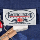 Vintage Pacific Legend Hawaiian Shirt Adult 2XL XXL Blue Motorcycle USA 90s