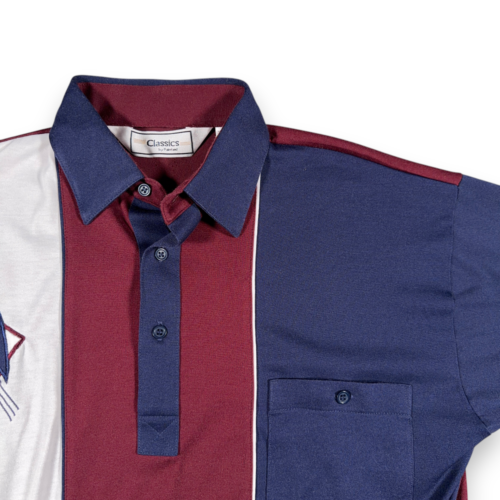 Vintage Classics Palmland Polo Shirt Adult MEDIUM Red Blue Colorblock Golf 90s-2 Vintage Classics Palmland Polo Shirt Adult MEDIUM Red Blue Colorblock Golf 90s