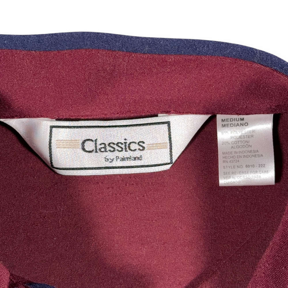 Vintage Classics Palmland Polo Shirt Adult MEDIUM Red Blue Colorblock Golf 90s-5 Vintage Classics Palmland Polo Shirt Adult MEDIUM Red Blue Colorblock Golf 90s