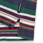 Vintage Dockers Polo Shirt Adult MEDIUM Blue White Green Gold Striped Levis 80s