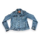 Levis Jacket Womens MEDIUM Blue Jean Medium Wash Denim Trucker Retro Classic