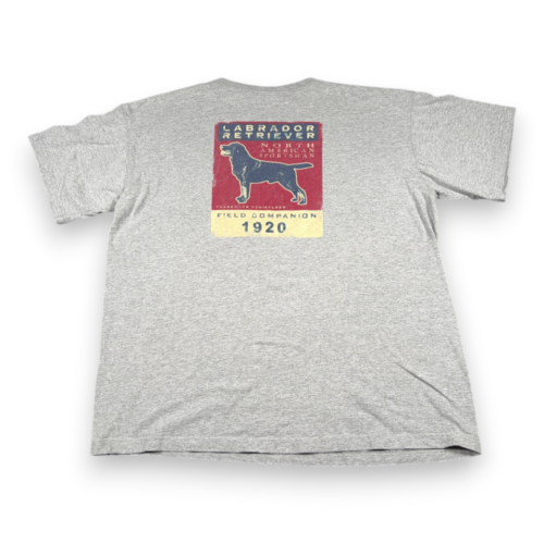 Vintage Labrador Retriever Shirt Adult 2XL XXL Gray Dog American Sportsman 90s