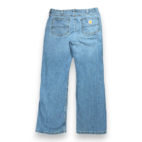 Carhartt Jeans Mens 34x30 Blue Denim Rugged Flex Relaxed Fit Workwear BD2804